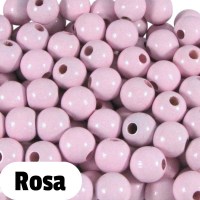 Holzperlen 10mm rosa